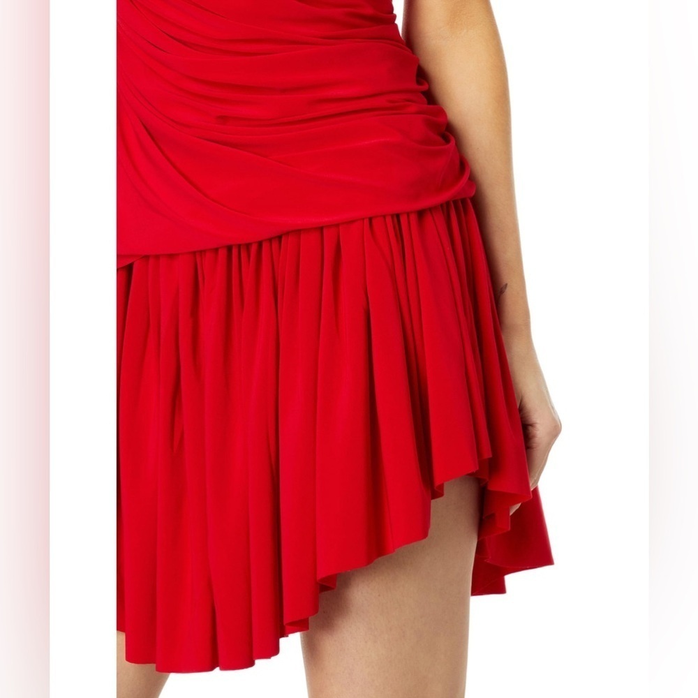 Norma Kamala Diana Uneven Flair Mini Dress NWT in Tiger Red XL / 42 - Picture 6 of 10